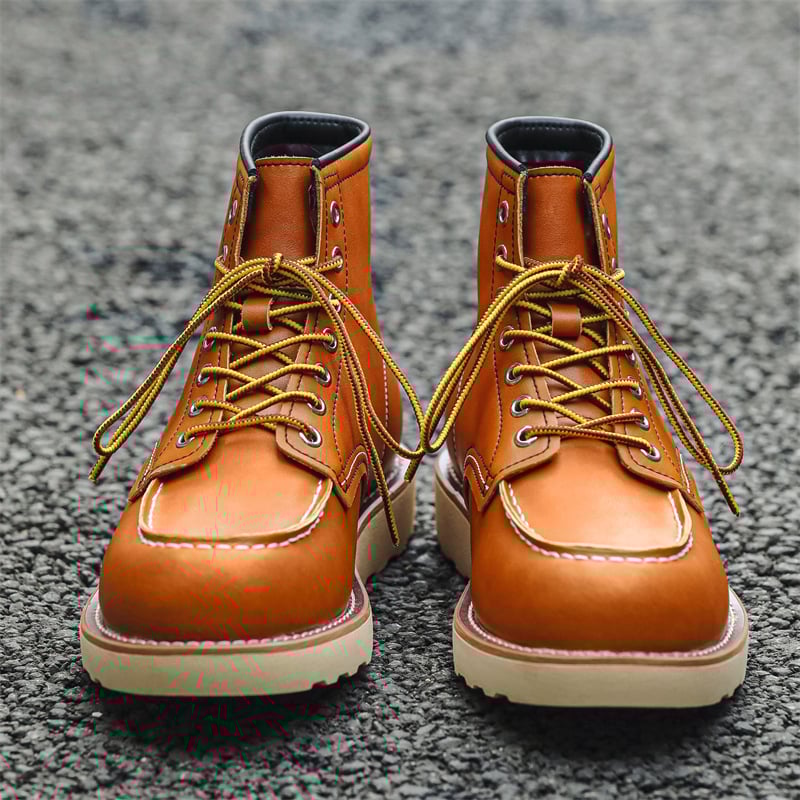 Bőr Martin csizma, uniszex, felsőrész kevert anyagból, gumí talp, középső szár, elöl fűzőzár