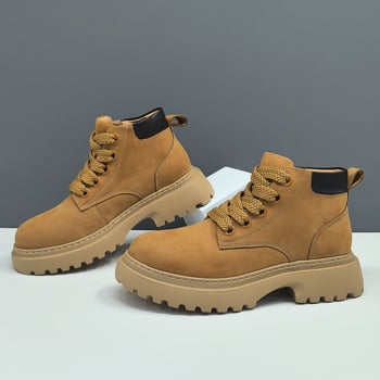 Férfi Martin bakancs valódi marhabőrből, magas szárú, kerek orrú, talp habos gumiból, őszi szezon 2024