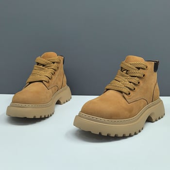 Férfi Martin bakancs valódi marhabőrből, magas szárú, kerek orrú, talp habos gumiból, őszi szezon 2024