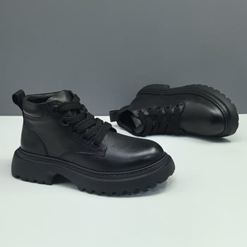 Férfi Martin bakancs valódi marhabőrből, magas szárú, kerek orrú, talp habos gumiból, őszi szezon 2024