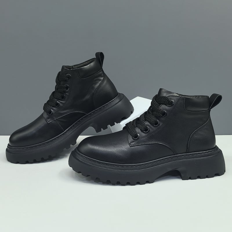 Férfi Martin bakancs valódi marhabőrből, magas szárú, kerek orrú, talp habos gumiból, őszi szezon 2024