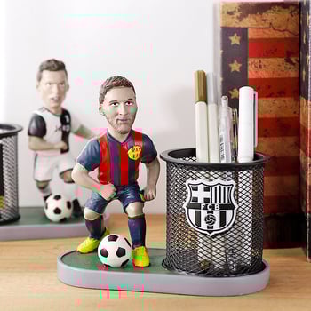 Gyantából készült tolltartó, modern minimalist stílus, asztali dekoráció, ajándék futballrajongóknak