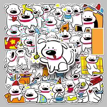 Telefon tok matricák: 50 eredeti vonalas kutya illusztráció, vízálló, öntapadó, ofszetnyomás