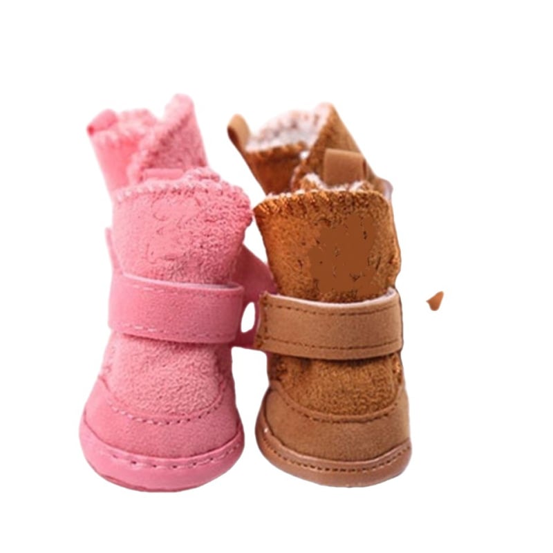 Kutyák és macskák számára készült cipők, velúr, csúszásmentes, fleece-betétes
