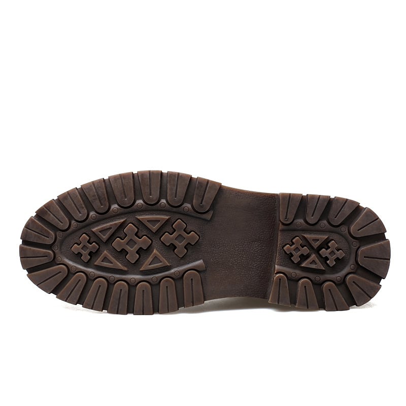 Martin bőrből készült csizma PU felsőrésszel, gumitalppal, bőr belsővel, EVA talpbetéttel, középmagas szár