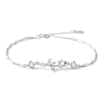 Női karkötő Little Prince és rózsa motívummal – pároknak illeszkedő, könnyű luxus stílus, 3 g, ajándék évfordulóra vagy Valentin-napra