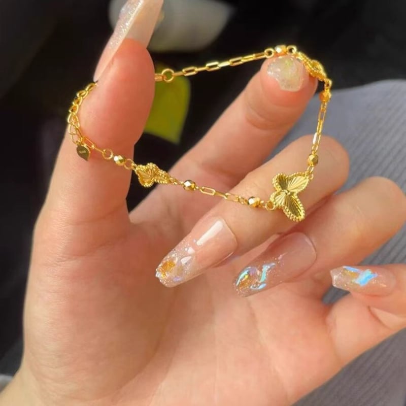 Női pillangó karkötő rézből, elektroplattázott felülettel, Koreai stílus, masni és állat/zodiák motívumok, őszi 2024 megjelenés