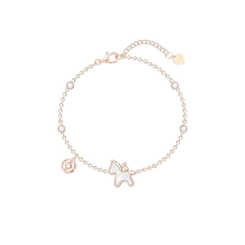 OHOOU Női ló-zodiákus karkötő – ötvözet, elektroplakolás, eredeti dizájn, állat/zodiákus forma, kézre viselhető ékszer