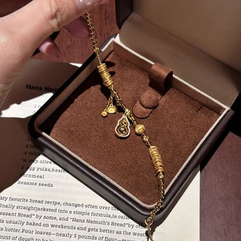 Geometriai tök alakú gyöngy karkötő, környezetbarát réz, elektroplattált, nőies, niš stílus, nyár 2025