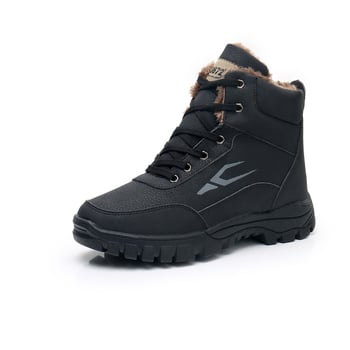 Férfi havas csizma - vízálló, csúszásmentes, meleg szigetelés, PU felsőrész, gumi talp
