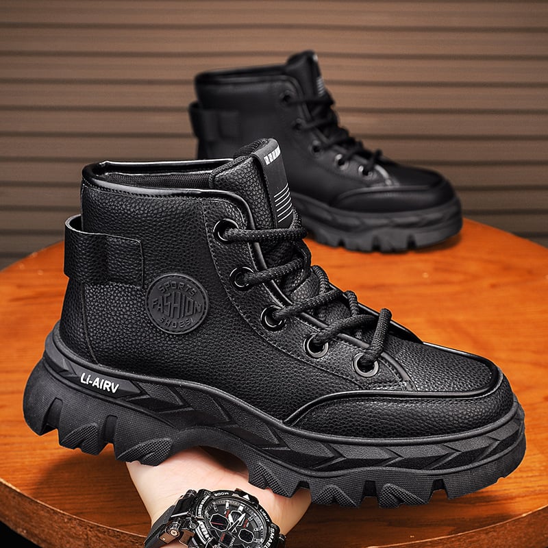 Martin csizmák PU felsővel, gumírozott talppal, kerek orrú, injektált formázott talp