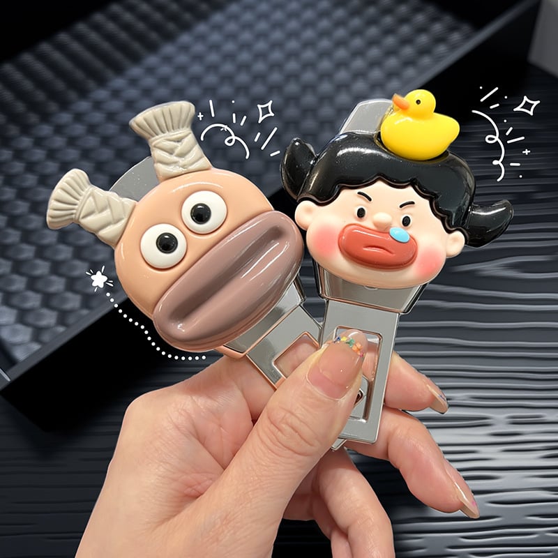 Hátsó üléshez autóbiztonsági öv-hosszabbító bajonettes dugóval és elegáns csattal - Qt-25116, aranyos rajzfilm dizájn