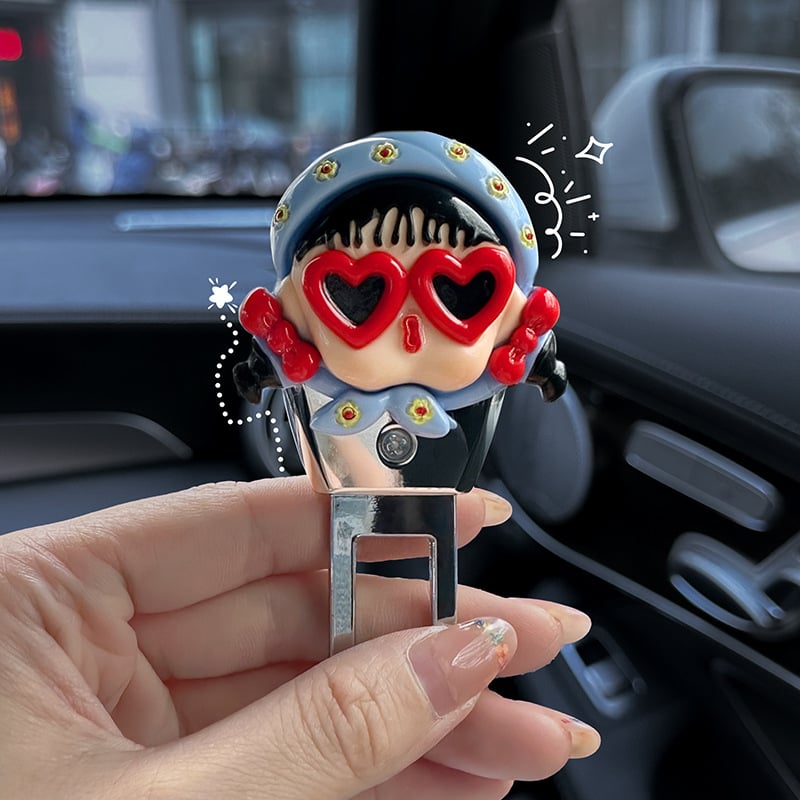 Hátsó üléshez autóbiztonsági öv-hosszabbító bajonettes dugóval és elegáns csattal - Qt-25116, aranyos rajzfilm dizájn