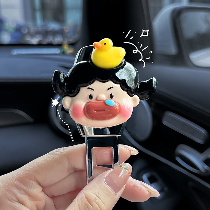 Hátsó üléshez autóbiztonsági öv-hosszabbító bajonettes dugóval és elegáns csattal - Qt-25116, aranyos rajzfilm dizájn