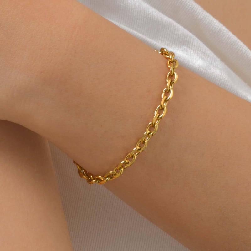 Rozsdamentes acél karkötő nőknek, divat ékszerek, 2024 tavasza