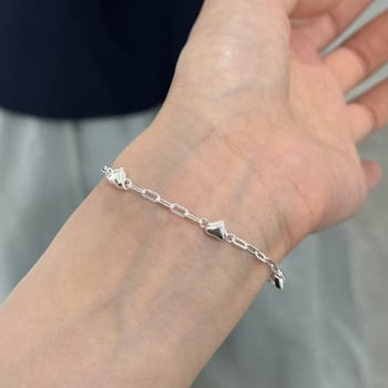 Szív alakú karkötő nőknek, minimalista stílus, réz, elektroplating, állítható lánc