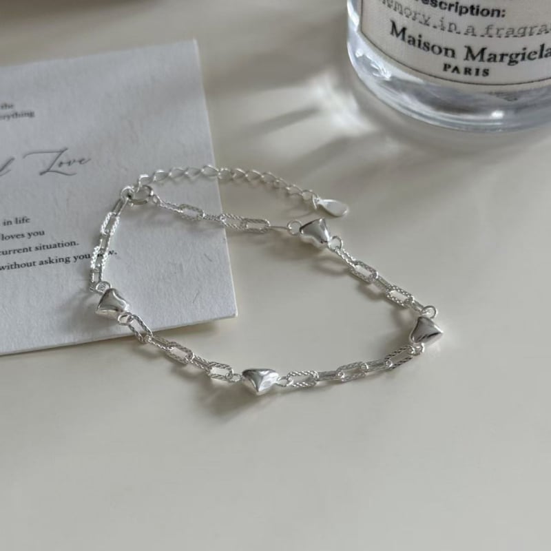 Szív alakú karkötő nőknek, minimalista stílus, réz, elektroplating, állítható lánc