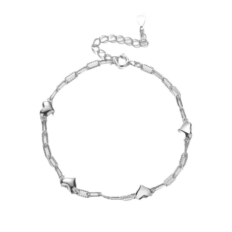 Szív alakú karkötő nőknek, minimalista stílus, réz, elektroplating, állítható lánc