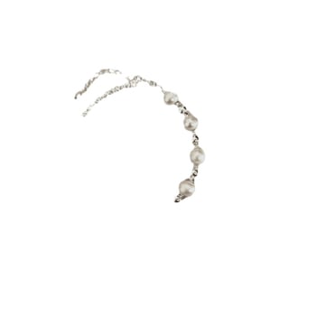 Denise balett-stílusú masni gyöngy karkötő nőknek, imitált gyöngyök, elektroplatált bevonattal