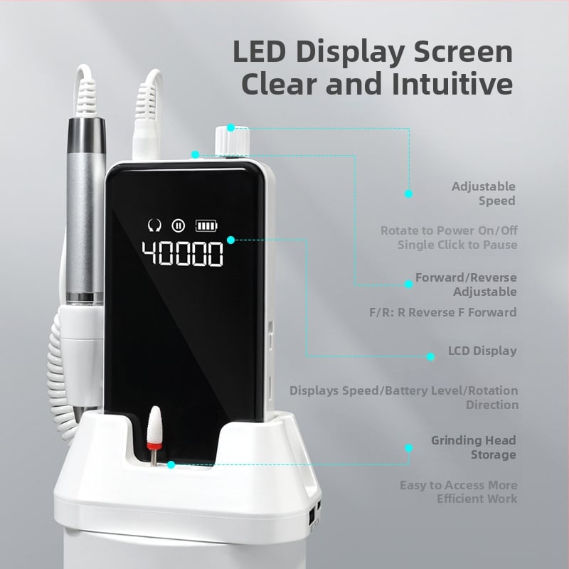 Köröm polírozó - brushless motor, elektromos, elhalt bőr eltávolítása, modell 810