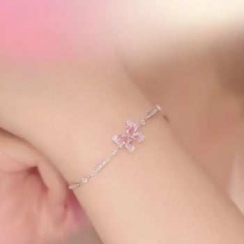 Női gyémánt pillangó karkötő – réz, könnyed luxus stílus, geometriai formavilág