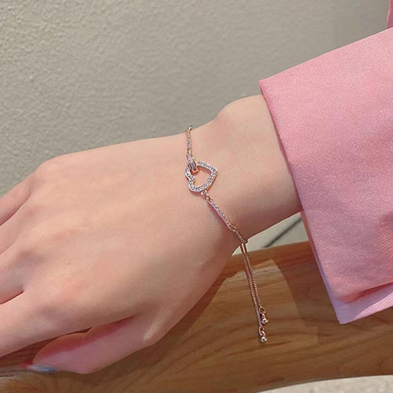 Ötvözetből készült karkötő, elektroplatált felület, Koreai stílus, rombusz dizájn, nőknek (Ötvözet · Elektroplatált felület · Koreai stílus · Rombusz dizájn)