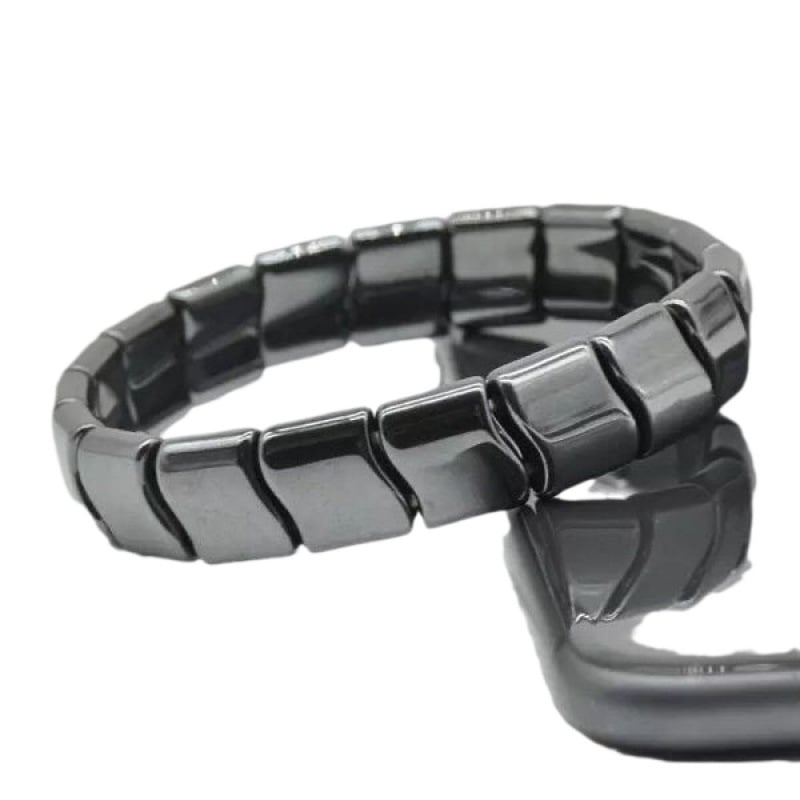 Antisztatikus karkötő ívelt epeköves kővel, mágneses terápia, vezeték nélküli működés, 2024 nyári megjelenés