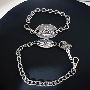 Bolygó motívumú kulcstartó karkötő, női könnyű luxus stílus, ötvözet, elektroplatírozás