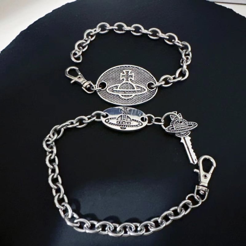 Bolygó motívumú kulcstartó karkötő, női könnyű luxus stílus, ötvözet, elektroplatírozás