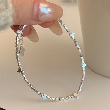 Geometriai csillag motívumos karkötő titánacélból, minimalist stílus, modell S036