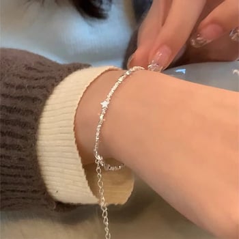 Geometriai csillag motívumos karkötő titánacélból, minimalist stílus, modell S036