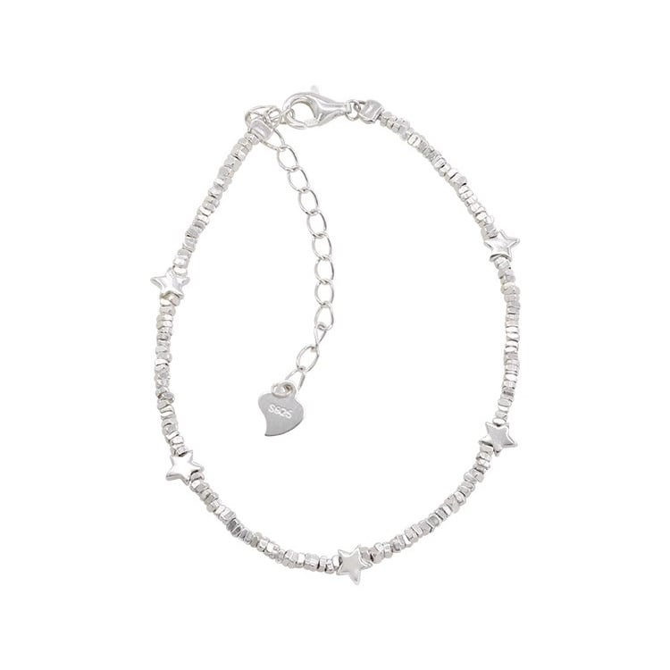 Geometriai csillag motívumos karkötő titánacélból, minimalist stílus, modell S036