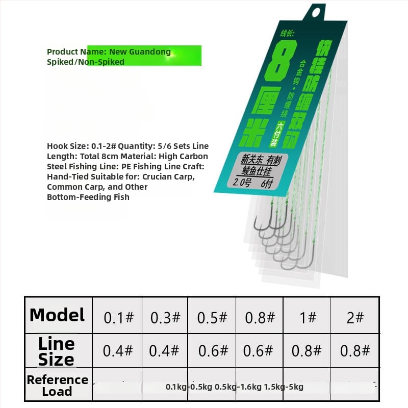 Horgászhorog – barbált, típus: soil pomfret/crucian carp/carp, horogméret 0.1-6#, csomagolás 5/6 db, márka Yuno Seiko