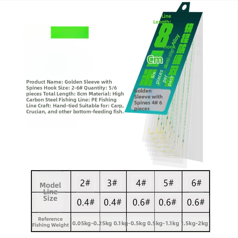 Horgászhorog – barbált, típus: soil pomfret/crucian carp/carp, horogméret 0.1-6#, csomagolás 5/6 db, márka Yuno Seiko