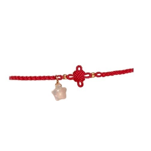 Ötvözetből készült karkötő — kézzel kötött, ötágú csillag motívum, női retro geometriai stílus, elektroplátolt felület