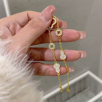 Réz karkötő mikropavé bevonattal, geometriai forma, női stílus, koreai hatás, utazási szuvenír