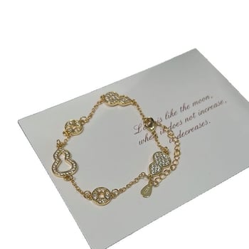 Réz karkötő mikropavé bevonattal, geometriai forma, női stílus, koreai hatás, utazási szuvenír