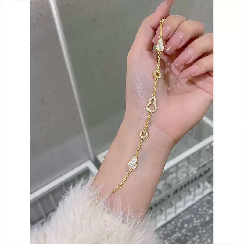 Réz karkötő mikropavé bevonattal, geometriai forma, női stílus, koreai hatás, utazási szuvenír