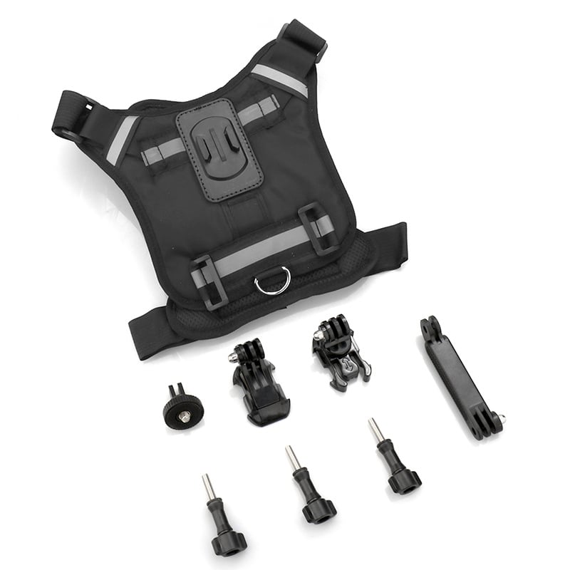 GoPro kutya hát-/mellkas kamera rögzítőpánt – univerzális kompatibilitás, ABS anyag, 360 dimenzió, logó hozzáadható