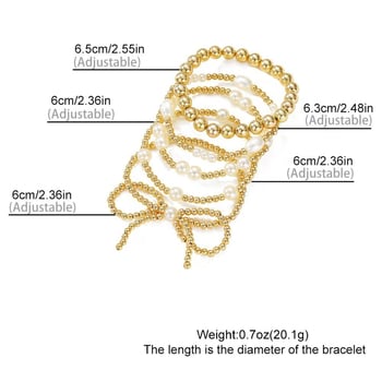 Bowknot karkötő műgyöngyökkel, elektroplatált fémcsövek, francia vintage stílus, kézhez tartozó kiegészítők