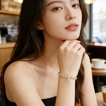 ANGEL GIRL karkötő, geometrikus forma, réz-arany bevonat, elektroplakálás, női könnyű luxus stílus