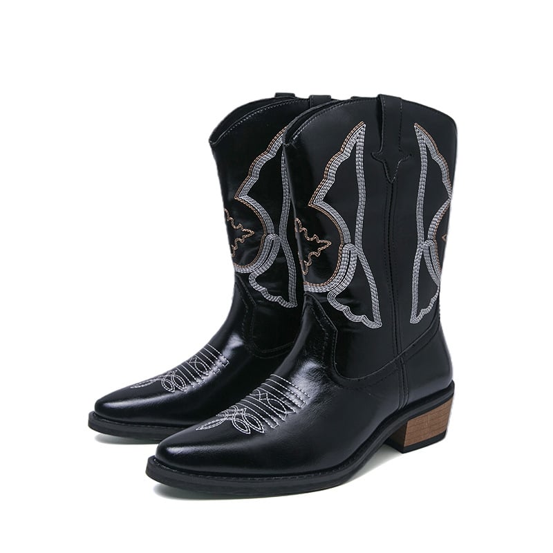 Férfi Martin csizmák, felsőrész valódi bőr, gumi talp, kerek orr, alacsony, vast sarok