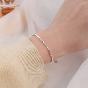 Yongcheng S925 ezüst karkötő nőknek – csillag alakú, hercegnő stílus, elektroplatírozott felület