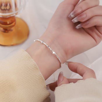 Yongcheng S925 ezüst karkötő nőknek – csillag alakú, hercegnő stílus, elektroplatírozott felület