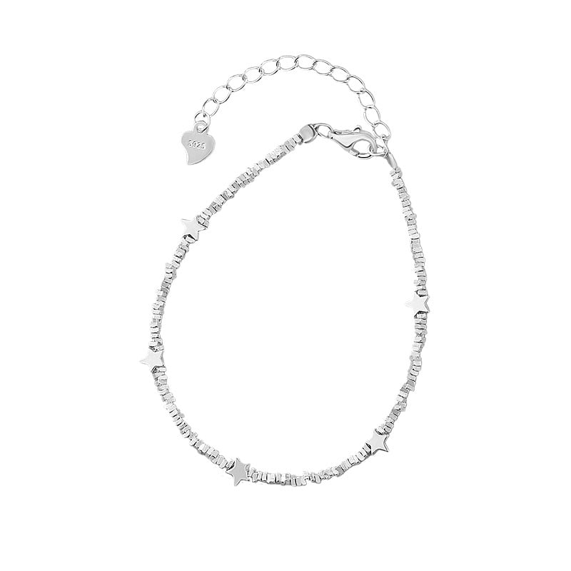 Yongcheng S925 ezüst karkötő nőknek – csillag alakú, hercegnő stílus, elektroplatírozott felület