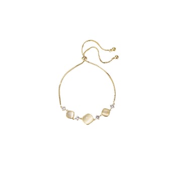 Női karkötő geometríkus rombusz formájú macskaszem kővel, réz alapanyag, elektroplatírozás, kiváló dizájn