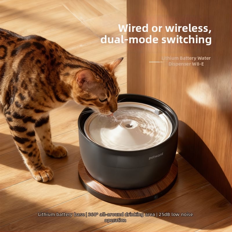 Διανομέας νερού για κατοικίδια με αποσπώμενη μπαταρία λιθίου, ασύρματη χρήση, μεγάλη χωρητικότητα 3 L, αθόρυβος 25 dB, αυτονομία μέχρι 45 ημέρες