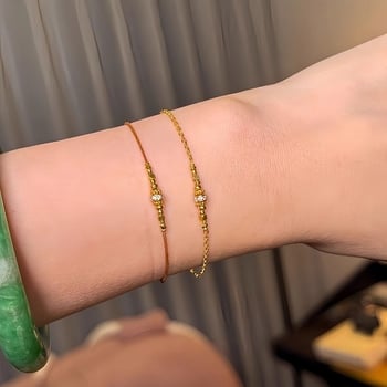 Női karkötő – minimalista geometriai dizájn, rézötvözet bevonattal, női niche stílus, ideális évforduló ajándék