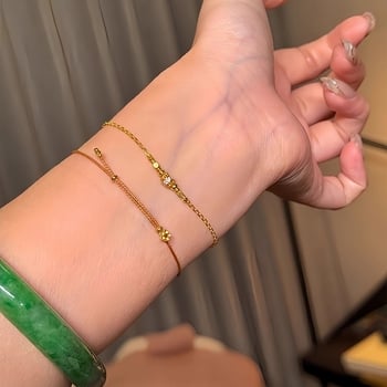 Női karkötő – minimalista geometriai dizájn, rézötvözet bevonattal, női niche stílus, ideális évforduló ajándék