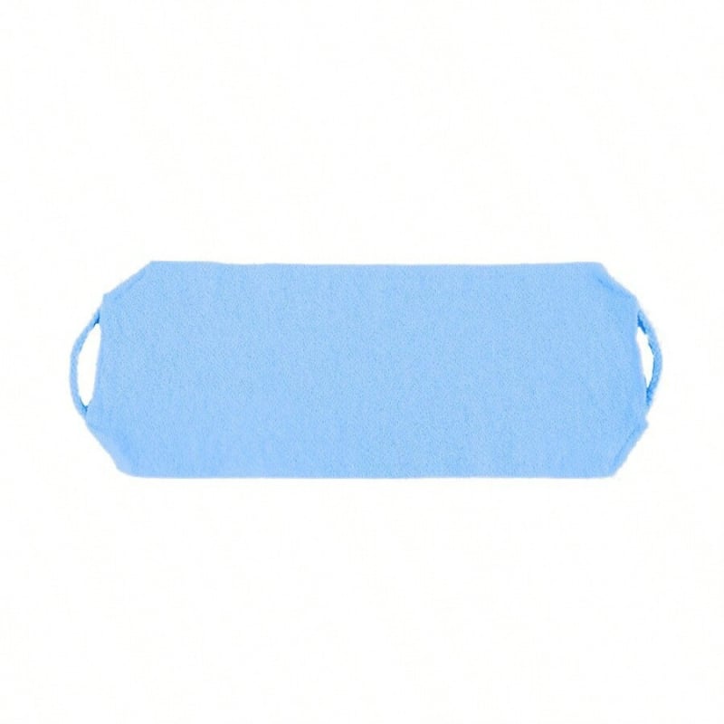 Nylon fürdőlepedőkből álló három darabos készlet hátmosó kefével, dobozban 200 darab